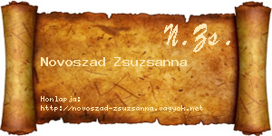 Novoszad Zsuzsanna névjegykártya